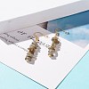 Natural Labradorite Chip Beaded Dangle Earrings EJEW-JE04788-04-2