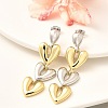 Rack Plating Brass Stud Earrings for Women EJEW-C125-07GP-1