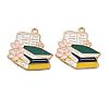 Graduation Season Alloy Enamel Pendants ENAM-V002-01E-KCG-1