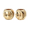 PVD Vacuum Plating Brass Corrugated Round Spacer Beads Set KK-LS0001-10C-G-4