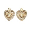 Brass Micro Pave Cubic Zirconia Pendants KK-Q006-26G-01-1