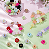 Brass & Imitation Rabbit Hair Beads FIND-WH0126-679-5