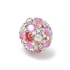 Sparkling Acrylic Encrusted Round Beads CLAY-NH0003-03S-01-2