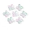 Baking Paint Transparent Glass Bead Caps DGLA-N014-04C-1