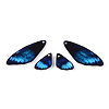 Transparent Resin Wing Earrings Pendants FIND-TAC0006-59B-2
