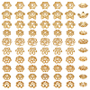 80Pcs 10 Styles Flower Brass Bead Caps KK-ME0001-79-1