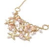 Trendy Shell Bib Beach Necklaces NJEW-N0031-01-3