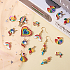 50Pcs 10 Style Alloy Enamel Pendants ENAM-CJ0001-112-3