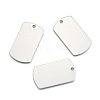 Tarnish Resistant 201 Stainless Steel Rectangle Mirror Polished Finish Stamping Blank Tag Pendants LS-STAS-S031-03-2