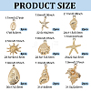 18Pcs 9 Styles Ocean Series Alloy Pendants FIND-UN0007-28-3