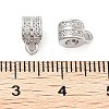 Brass Micro Pave Clear Cubic Zirconia Charms KK-U028-17P-3