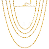 4Pcs 4 Sizes 304 Stainless Steel Paperclip Chain Necklaces NJEW-GA00001-1