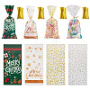 100Pcs 4 Styles Christmas Theme OPP Cellophane Candy Packaging Bags ABAG-TA0002-08-1