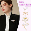 4Pcs 4 Styles Bowknot Alloy Rhinestone Brooches for Women JEWB-TA0001-30-8