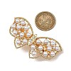 Tibetan Style Alloy Rhinestone Hair Barrettes PHAR-P010-04G-5