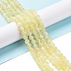 Electroplated Natural Yellow Selenite Beads Strands G-N328-025C-03-1-2