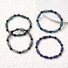 Natural & Synthetic Mixed Gemstone Beads Stretch Bracelets BJEW-JB12722-1