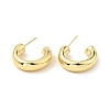 Brass Chunky C-shape Stud Earrings EJEW-G297-03C-G-1
