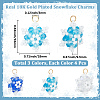 12Pcs 3 Colors Glass Seed Beaded Snowflake Pendants FIND-BBC0004-84-2