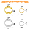 80Pcs 4 Style Rack Plating Brass Bead Frames KK-HY0003-02-2