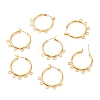 Brass Hoop Earring Findings with Latch Back Closure KK-F824-008G-1