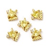 Brass Micro Pave Yellow Cubic Zirconia Pendants KK-M246-22G-3