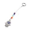 Chakra Glass Dowsing Pendulum Pendants PALLOY-JF01064-1