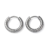 304 Stainless Steel Huggie Hoop Earrings EJEW-H111-01A-P-1