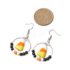 304 Stainless Steel with Plastic Dangle Earrrings EJEW-JE06085-2