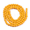 Opaque Solid Color Glass Beads Strands GLAA-N045-002-A05-2