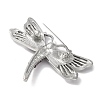 Dragonfly Alloy Rhinestone Brooches for Backpack Clothes JEWB-M067-05B-P02-2