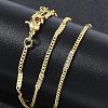 2MM Brass Curb Chain Necklaces for Women KK-CBA4FD4-15G-3
