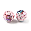 Printing & UV Plating Opaque Acrylic Beads OACR-Z035-07-2