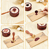 Brass Wax Seal Stamp with Wood Handle AJEW-WH0412-0297-3