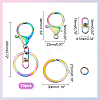 Rainbow Color Alloy Split Key Rings FIND-PH0005-56-5