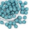 Polymer Clay Rhinestone Beads RB-H284-6MM-Half-202-2