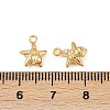 Ocean Theme Brass Micro Pave Cubic Zirconia Charms KK-F902-08F-G-3