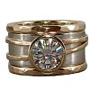 Zinc Alloy with Clear Cubic Zirconia Finger Rings for Men FS-WGA03B7-04-2