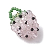 Glass Seed Beaded Pendants PALLOY-GD00003-02-3