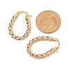 Brass Micro Pave Cubic Zirconia Hoop Earrings for Women EJEW-U033-01G-5