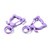 Spray Painted Eco-Friendly Alloy Swivel Snap Hooks Clasps PALLOY-T080-09-NR-4