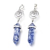 Natural Blue Spot Jasper Pointed Big Pendants G-D0021-01P-03-3