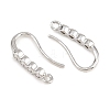 Brass Rhinestone Earring Hooks KK-C261-01B-P-2