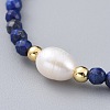 Natural Lapis Lazuli(Dyed) Beads Stretch Bracelets BJEW-JB04676-02-2