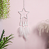 5 Styles Iron Star Ring for DIY Woven Net/Web with Feather IFIN-GF0001-67A-7