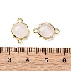 Brass Natural Quartz Crystal Connector Charms KK-Z096-01G-04-3