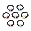 Acrylic Skull Stretch Rings RJEW-JR00927-01-2