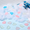 40pcs 4 Colors Luminous Transparent Resin Cabochons RESI-SC0006-58-4