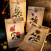 24Pcs 4 Styles Retro Rectangle Flower Paper Bags CARB-G009-01-2