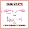 8 Pairs 2 Styles Eyelash Shape Waterproof PVC Picture Stickers DIY-HY0003-05A-2